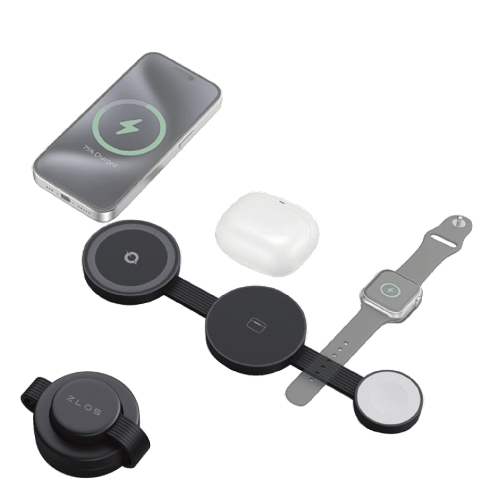 ZLOS MM01 3-in-1 Foldable Wireless Magnetic 15W Fast Charging Station