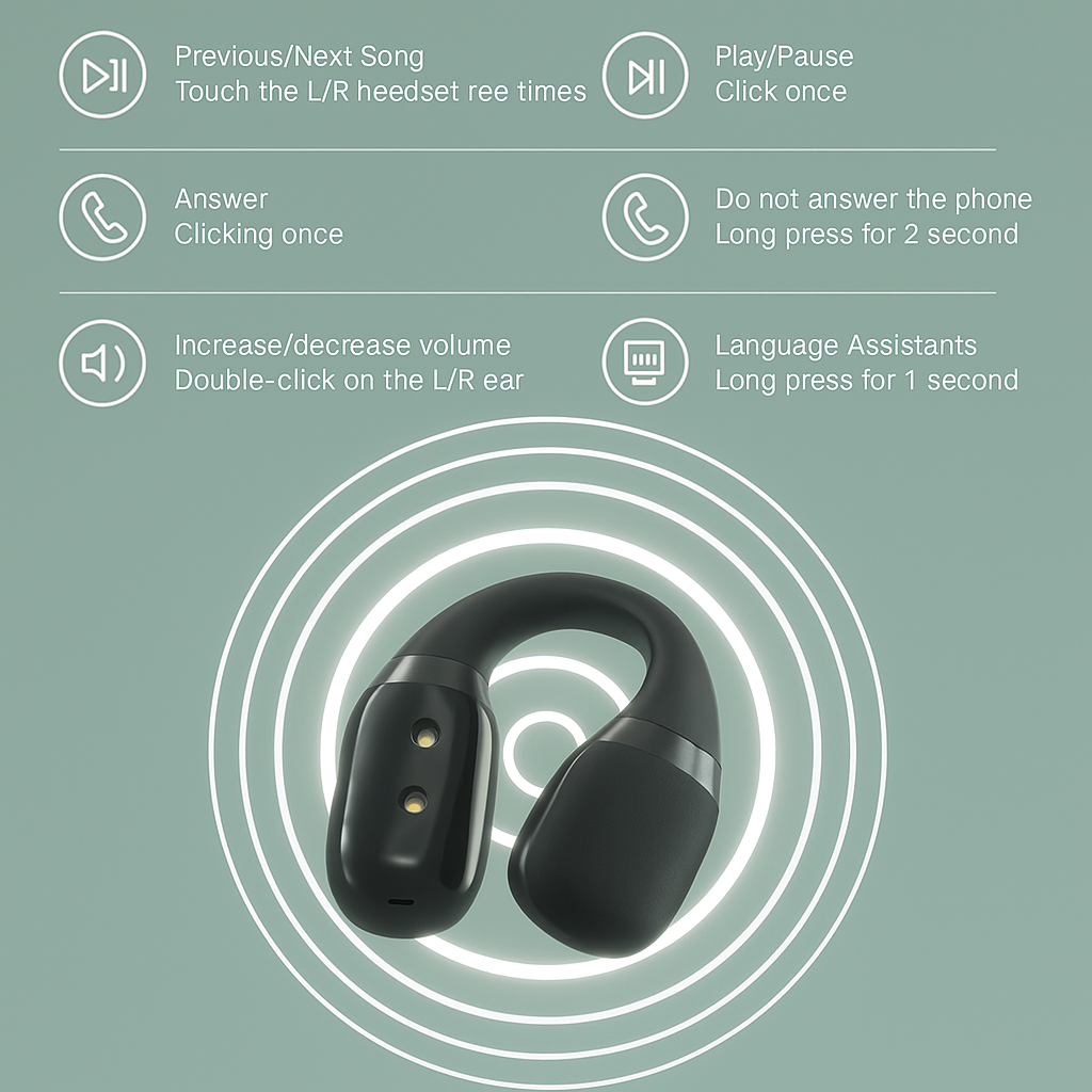 ZLOS EP01 AeroClip Bone Conduction, Sports and Running Bluetooth Earphones