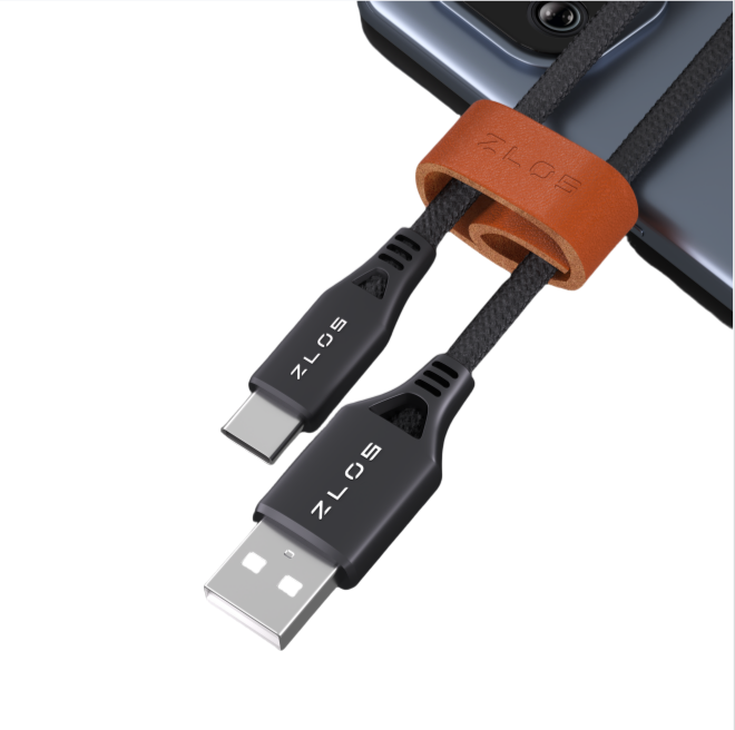 ZLOS USB-A to USB-C Braided Fast Charging Cable -1.2m