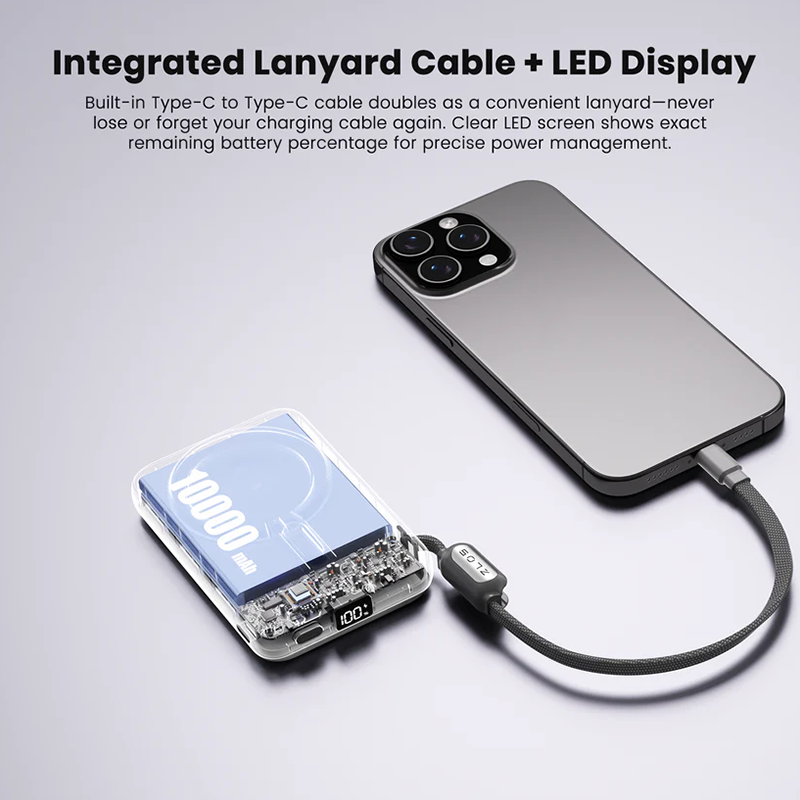 ZLOS TS10 10000mAh Ultra-Thin Rotating Stand 35W Wireless Power Bank