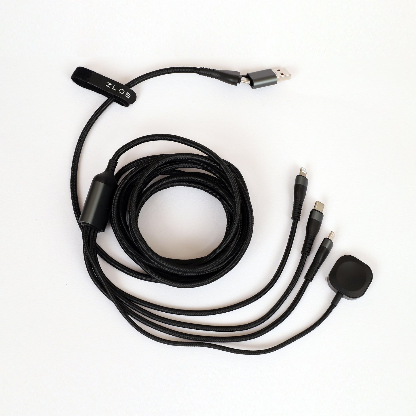 ZLOS ZC09 100W 4-in-2 Braided Multi Charging Data Cable – 3m