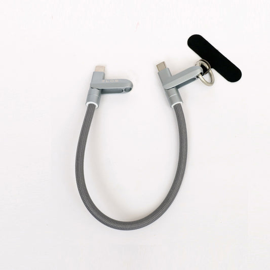 ZLOS ZC14 0.3M 2-in-1 Zinc Alloy Wrist Strap with C-C Charging Cable