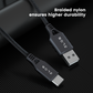 USB-A to USB-C Cable - Grey 1.2m