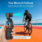 ZLOS LS03 4K Pocket Action Camera with Face Tracking, WiFi, 1.72" Touch Screen, 18X Zoom & Tripod