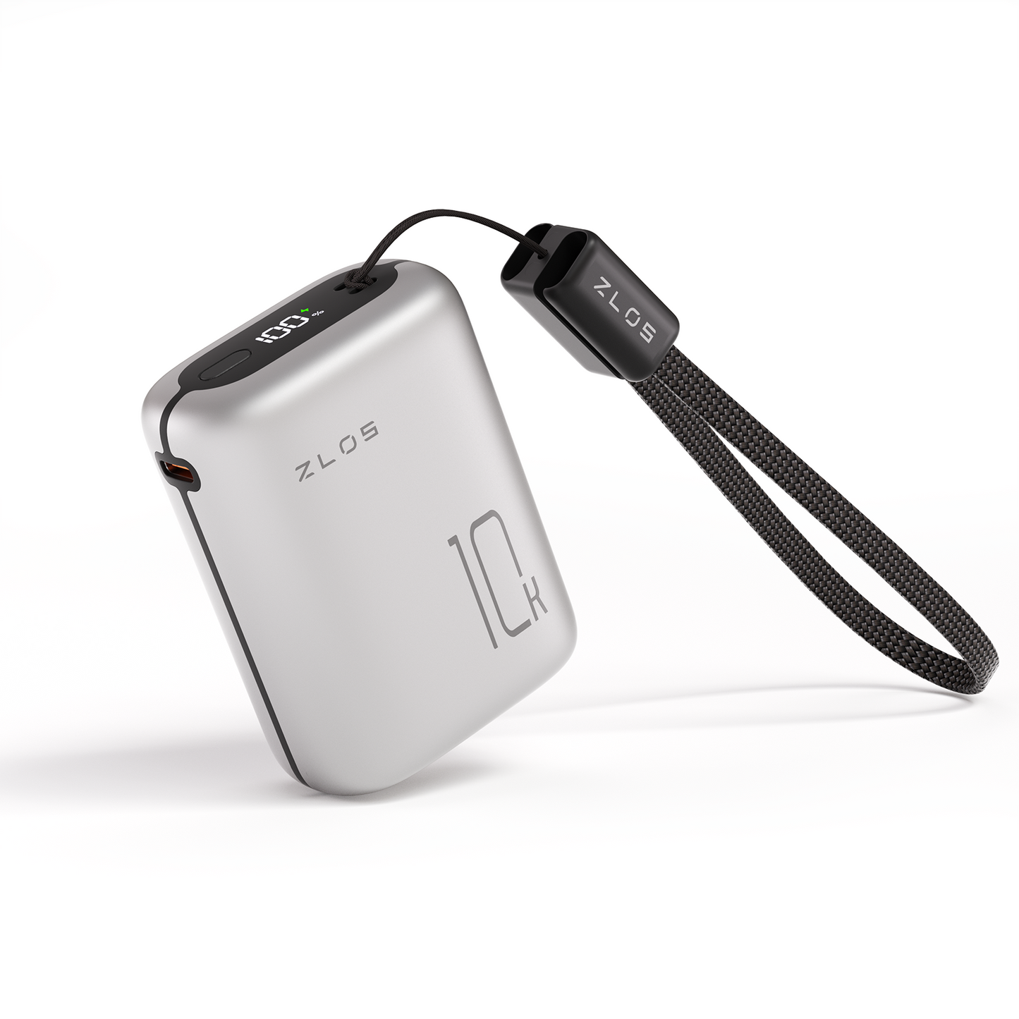 ZLOS MT10 smallest 10000mah power bank 22.5W with Lanyard Integrated Cable