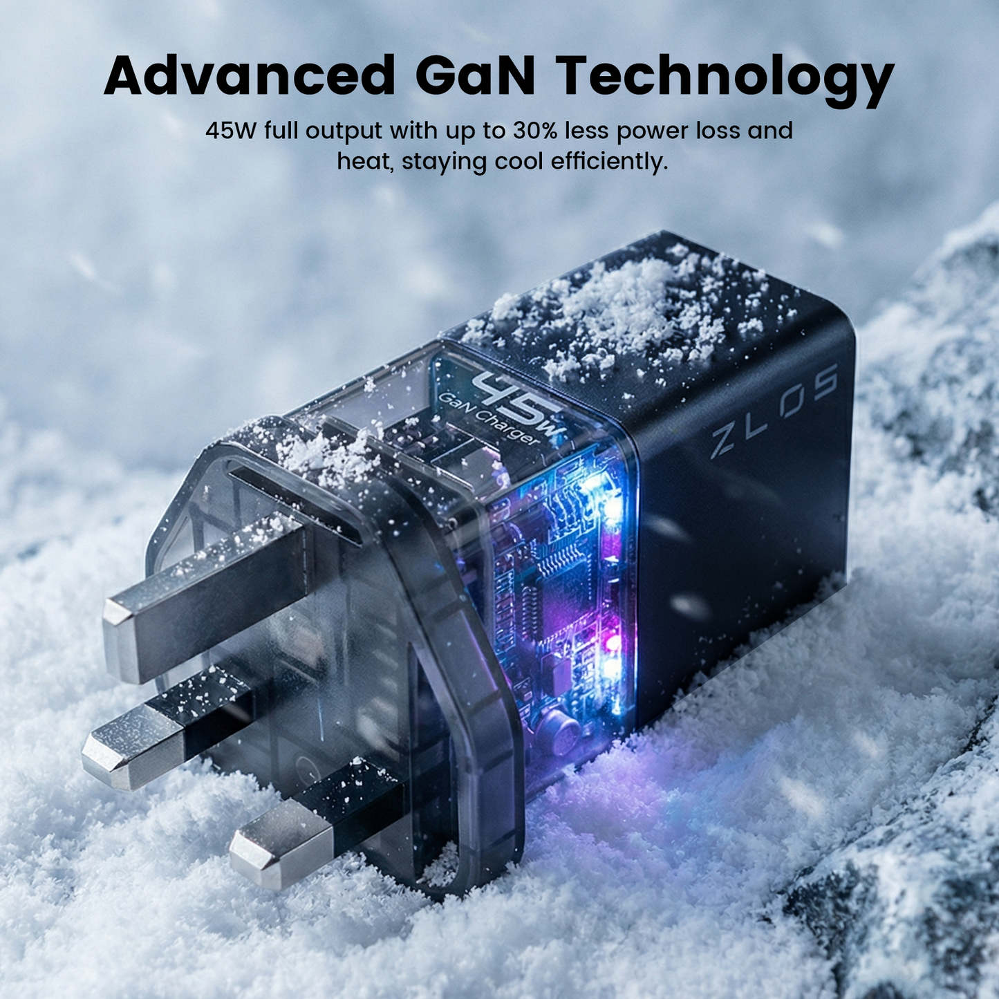 ZLOS 45W Gan fast charger two ports
