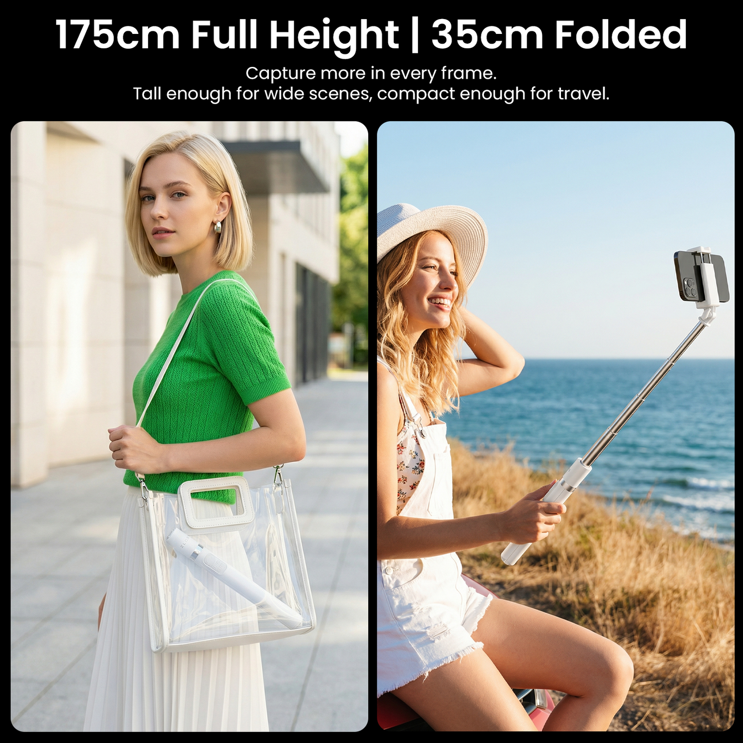ZLOS PS13 Auto-Open 175cm Extendable Tripod Selfie Stick with Bluetooth Remote