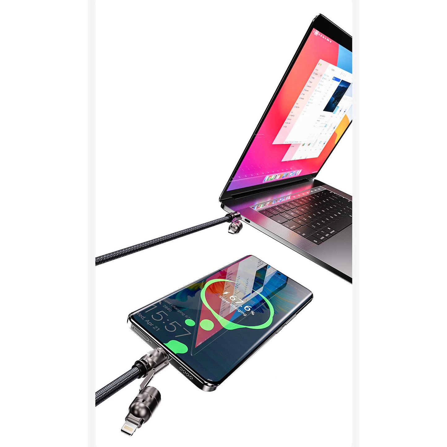 ZLOS ZC17  4-in-1  65W Charging Lanyard Adjustable Strap