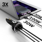 ZLOS MM05 3-Port Fast Car Charger Cigarette Lighter Adapter