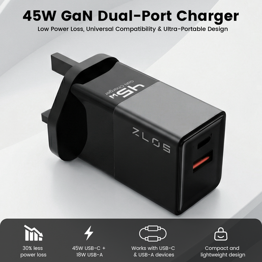 ZLOS 45W Gan fast charger two ports