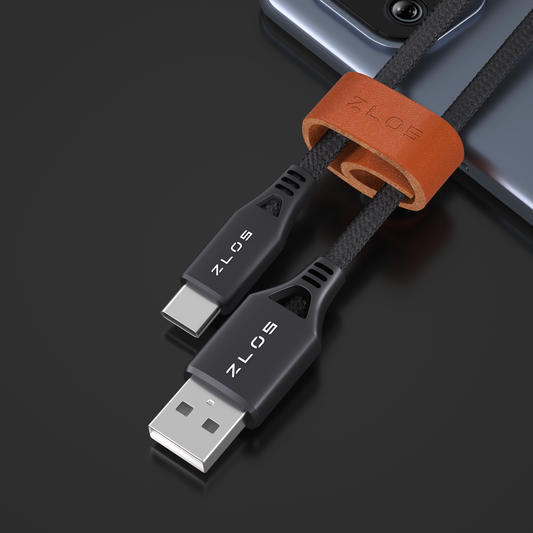 USB-A - USB-C ケーブル - グレー 1.2m