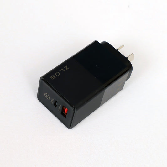 ZLOS GFC65 65W Gan Fast Charger Block Two Ports Wall PD Charger AU Plug