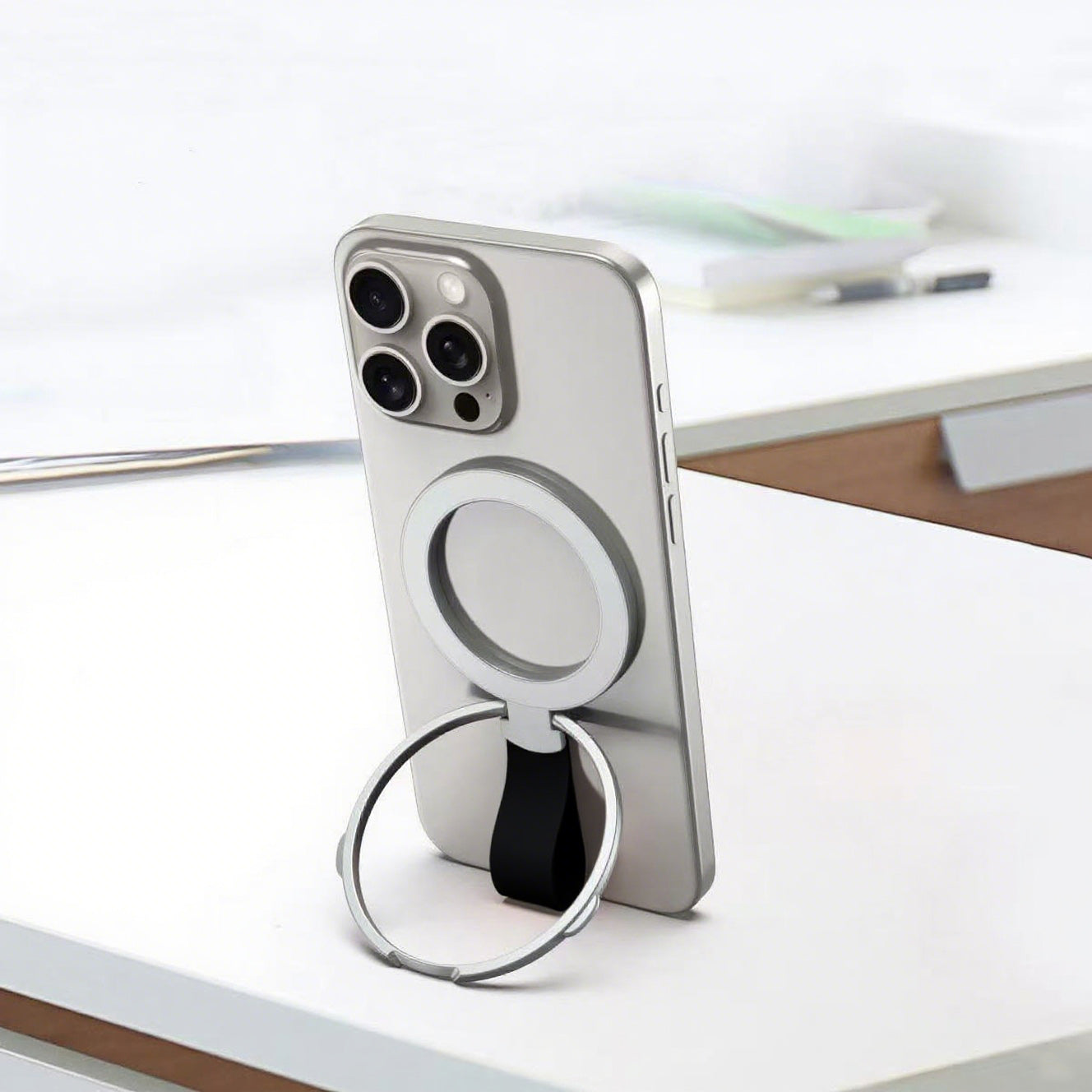 ZLOS PS06 Magnetic Dual-ring Finger Holder Phone Stand