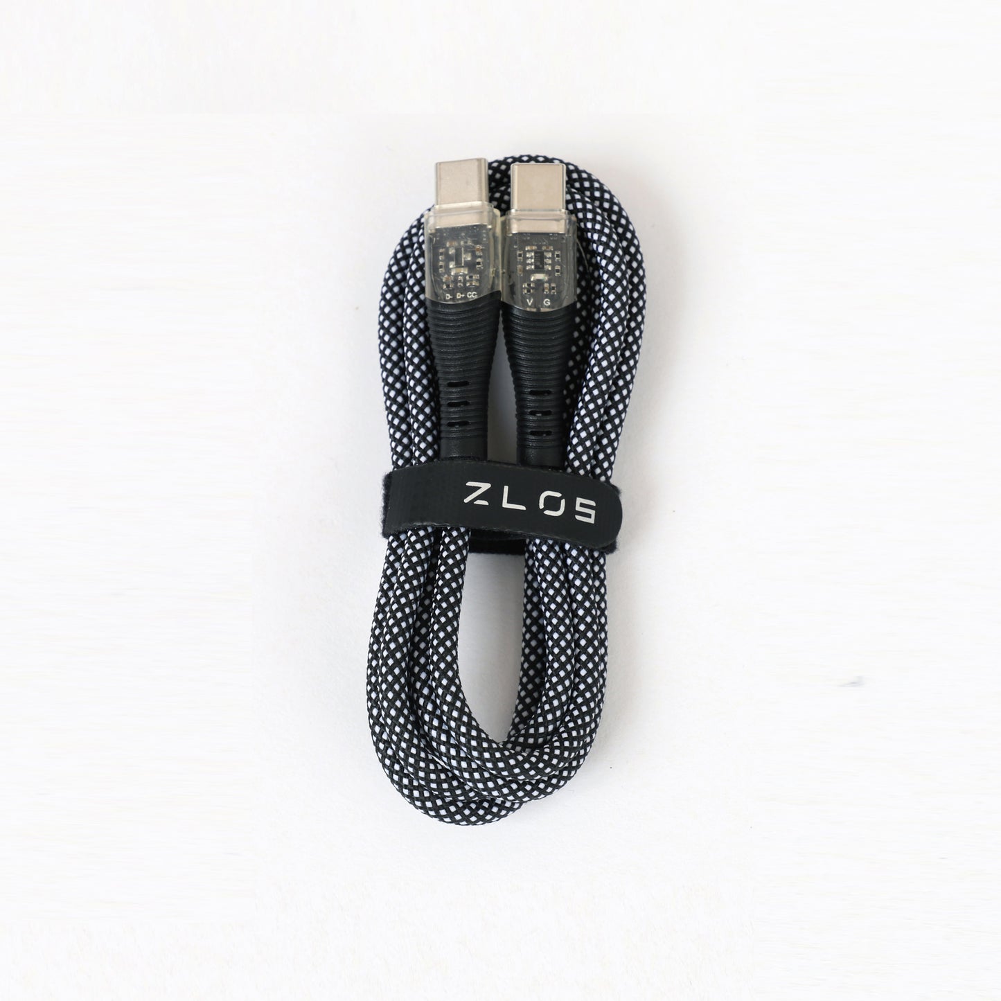 ZLOS ZC03 100W USB-C to USB-C Transparent Braided Cable – 1m