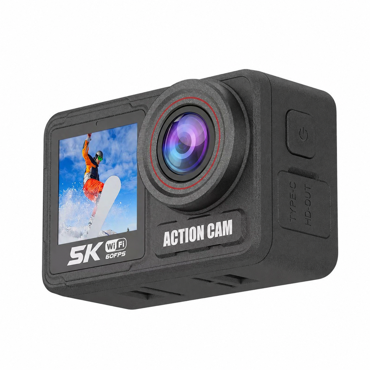 ZLOS LS04 5K 60FPS Dual‑Screen Action Camera 30M Waterproof, Removable Battery & Remote