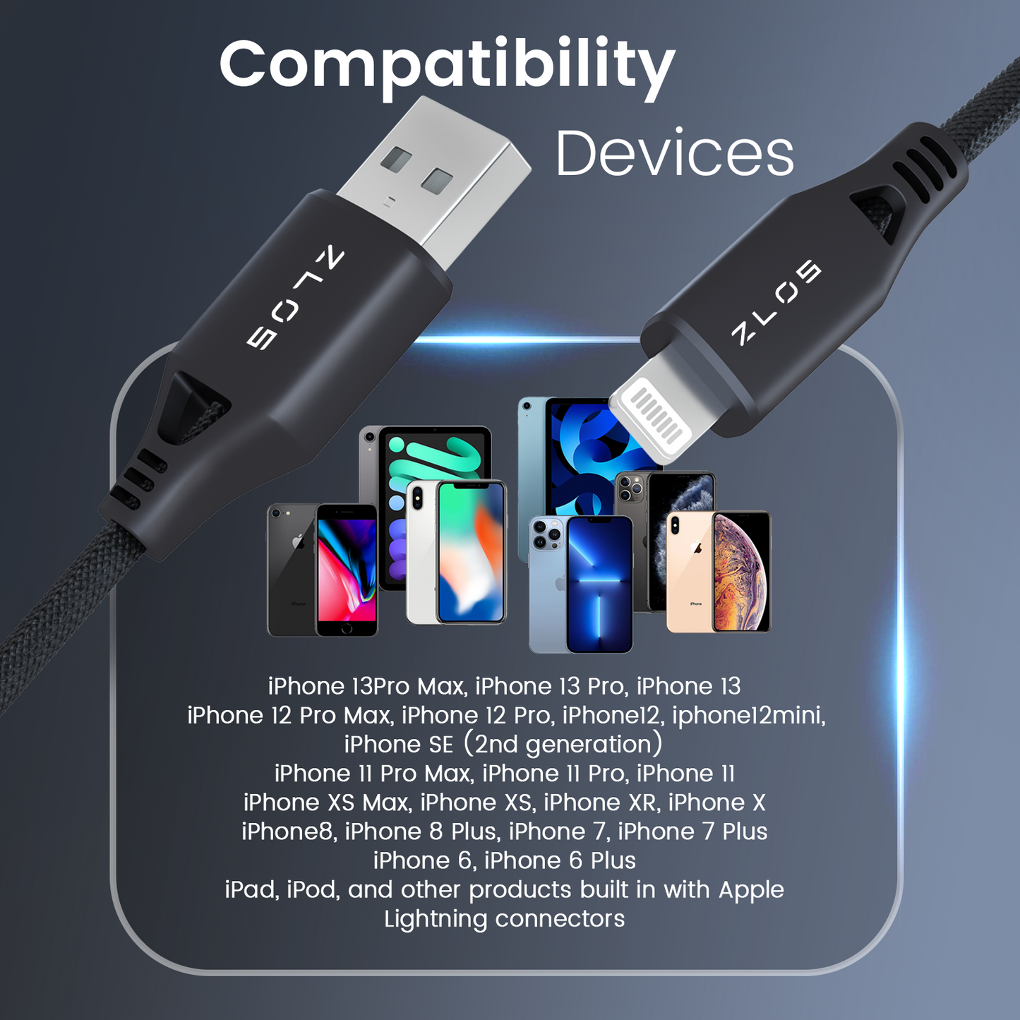 Lightning to USB-A Cable - Grey 1.2m
