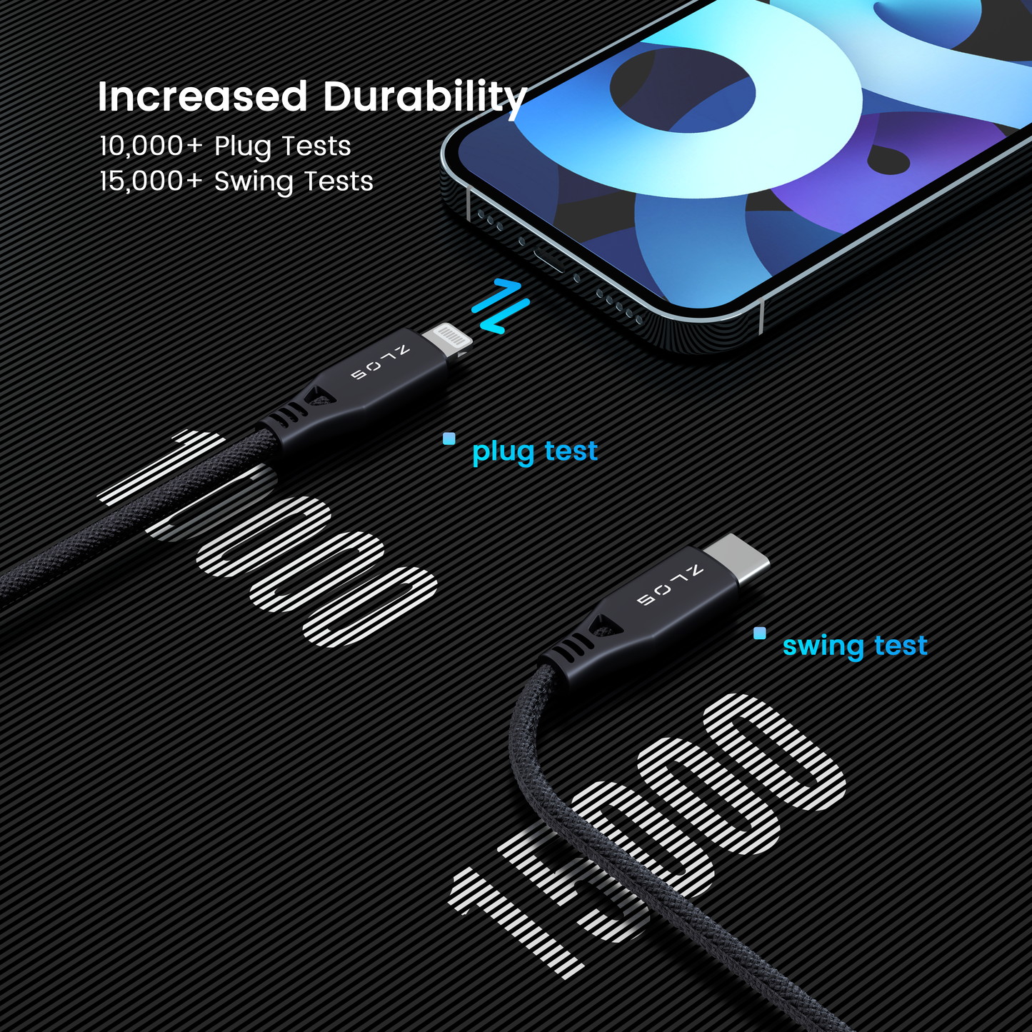 Lightning to USB-C Cable - Grey 1.2m